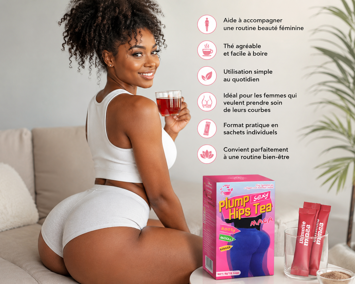 🍑 PLUMP SEXY HIPS TEA – Thé Beauté Fessiers & Hanches