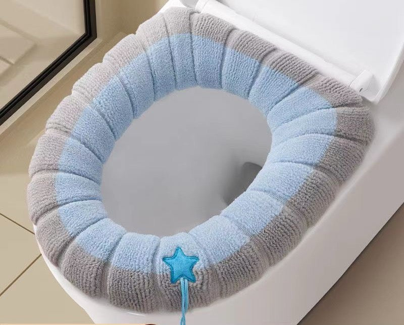Housse de Siège de Toilette Hiver – Coussin WC Chaud, Doux et Lavable – Confort Anti-Froid Universel