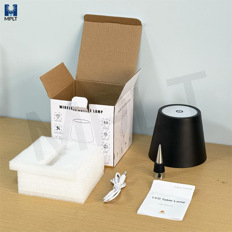 Lampe de table LED rechargeable sans fil – design moderne & élégant, avec charge USB et éclairage réglable