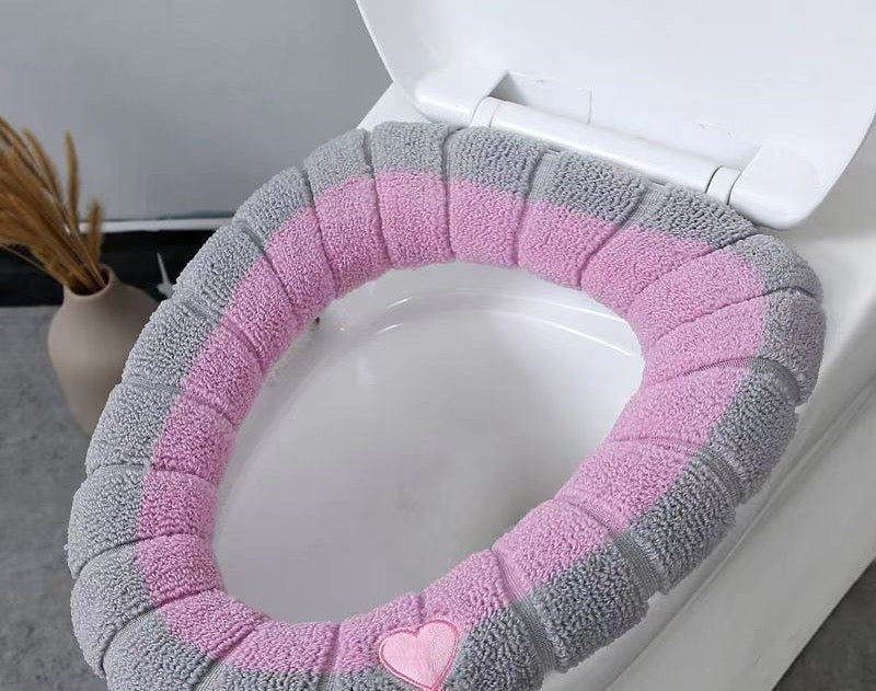 Housse de Siège de Toilette Hiver – Coussin WC Chaud, Doux et Lavable – Confort Anti-Froid Universel
