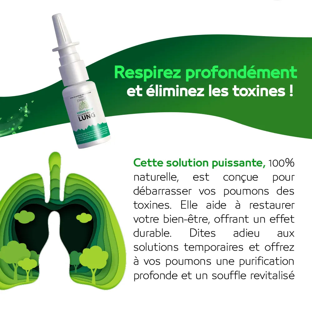 Respirez librement à nouveau – Spray Détox Poumons Naturel