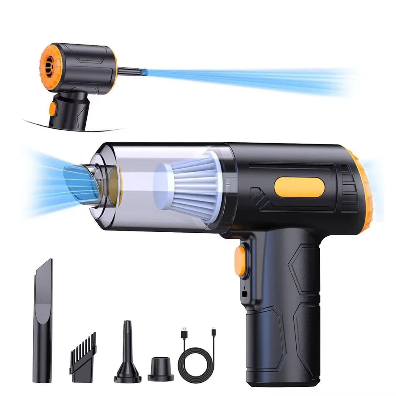 🧹 Aspirateur à Main Sans Fil 4-en-1 — Nettoyage Puissant Voiture & Maison
